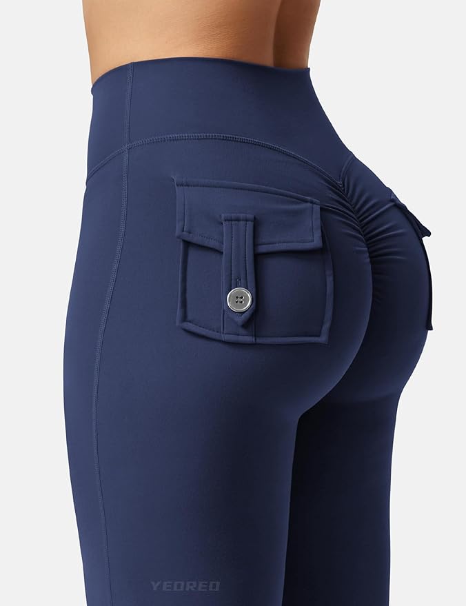 Leggings Donna Fitness Flare con tasche – Glutei Alti, Comfort e Libertà di Movimento